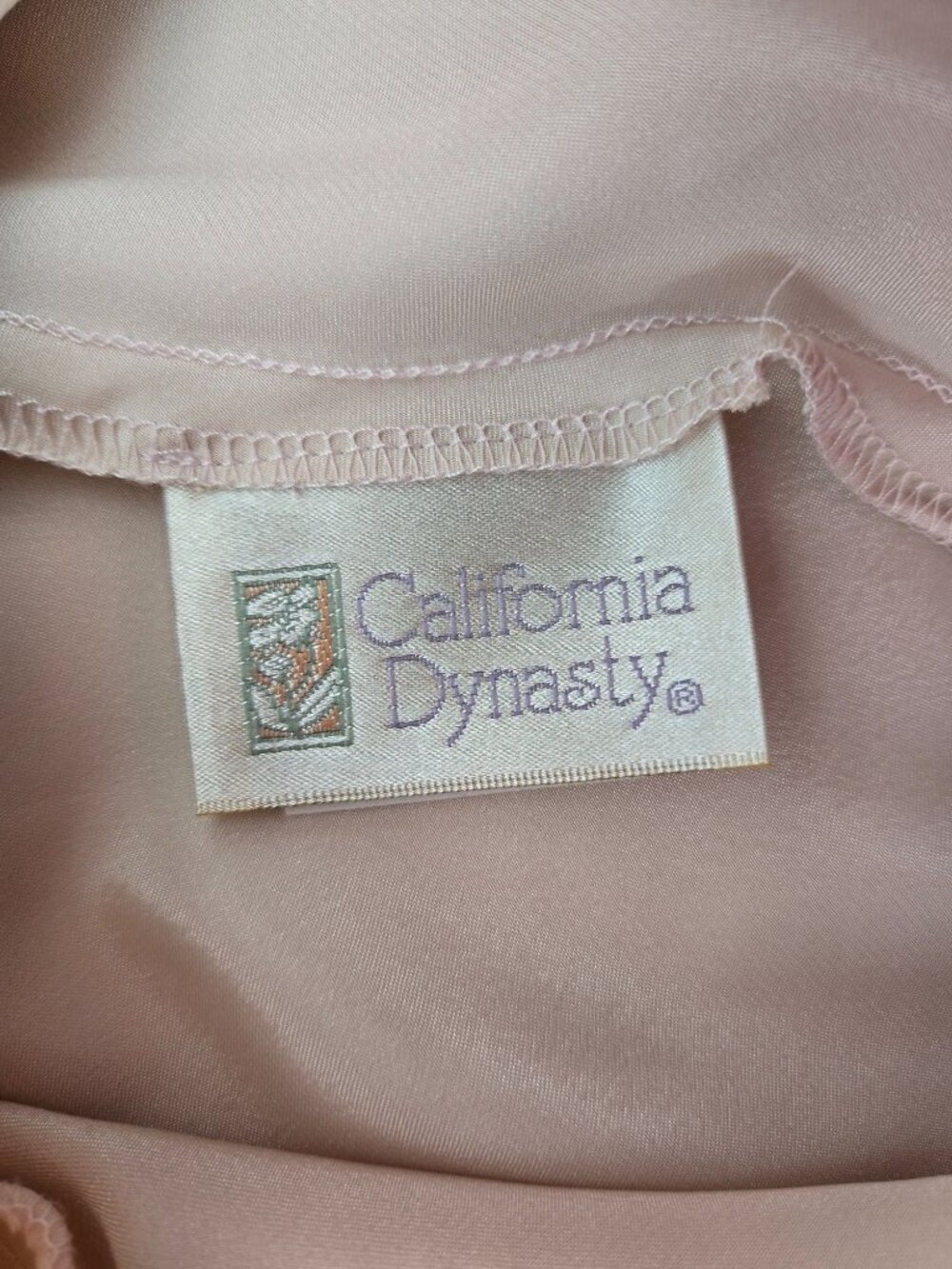 VTG California Dynasty XS-S Pink Satin Lace Midi Slip Dress MadeUSA Whimsy Fairy - Picture 5 of 16